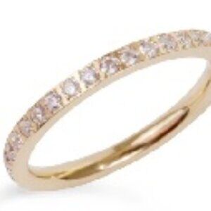 MIA - Eternity Ring with 3A Cubic Zirconia - Gold - Size 7 - NWT
